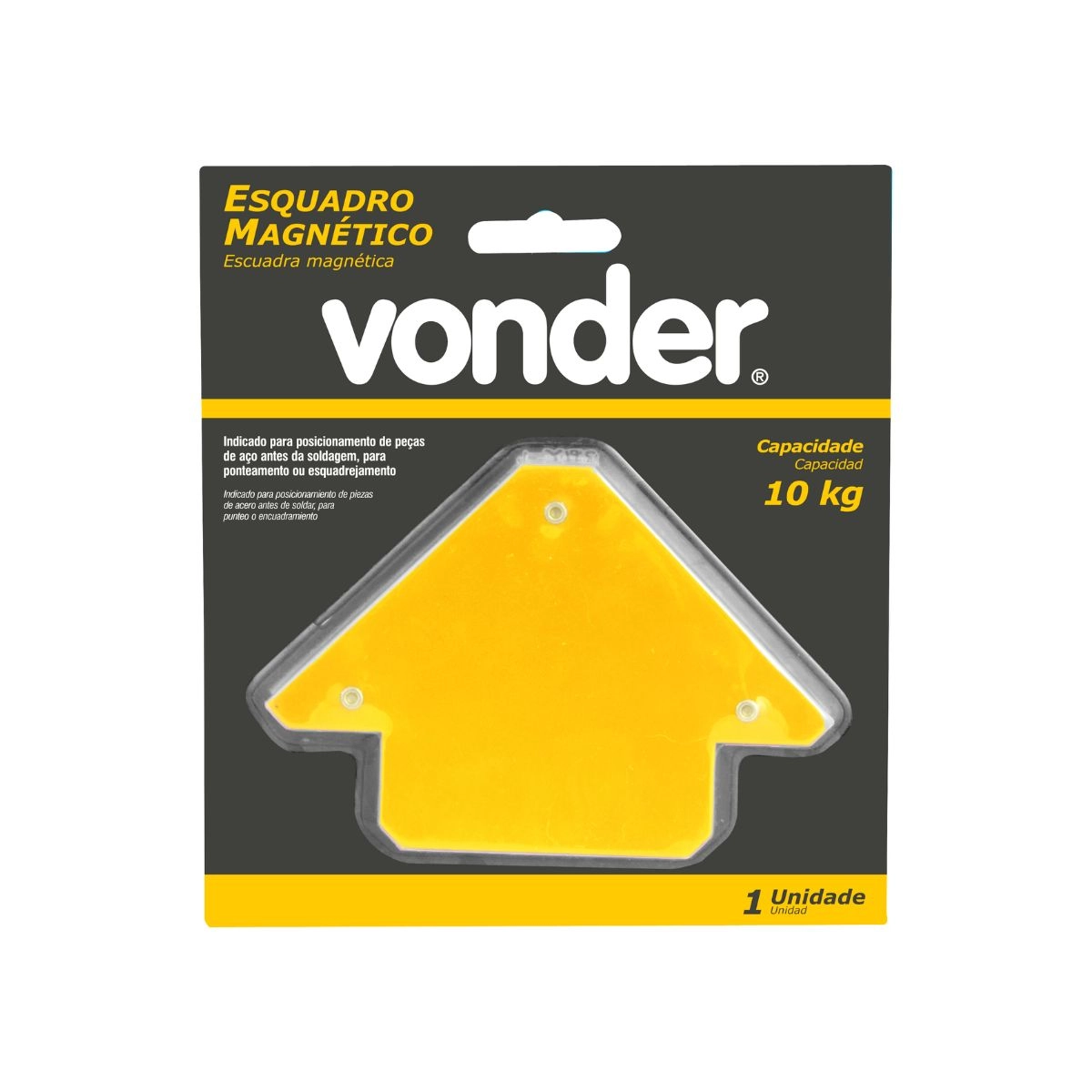 Kit 2 Esquadro magnético 10kgf para soldador VONDER Kit 2 Esquadro magnético 10kgf para soldador VONDER