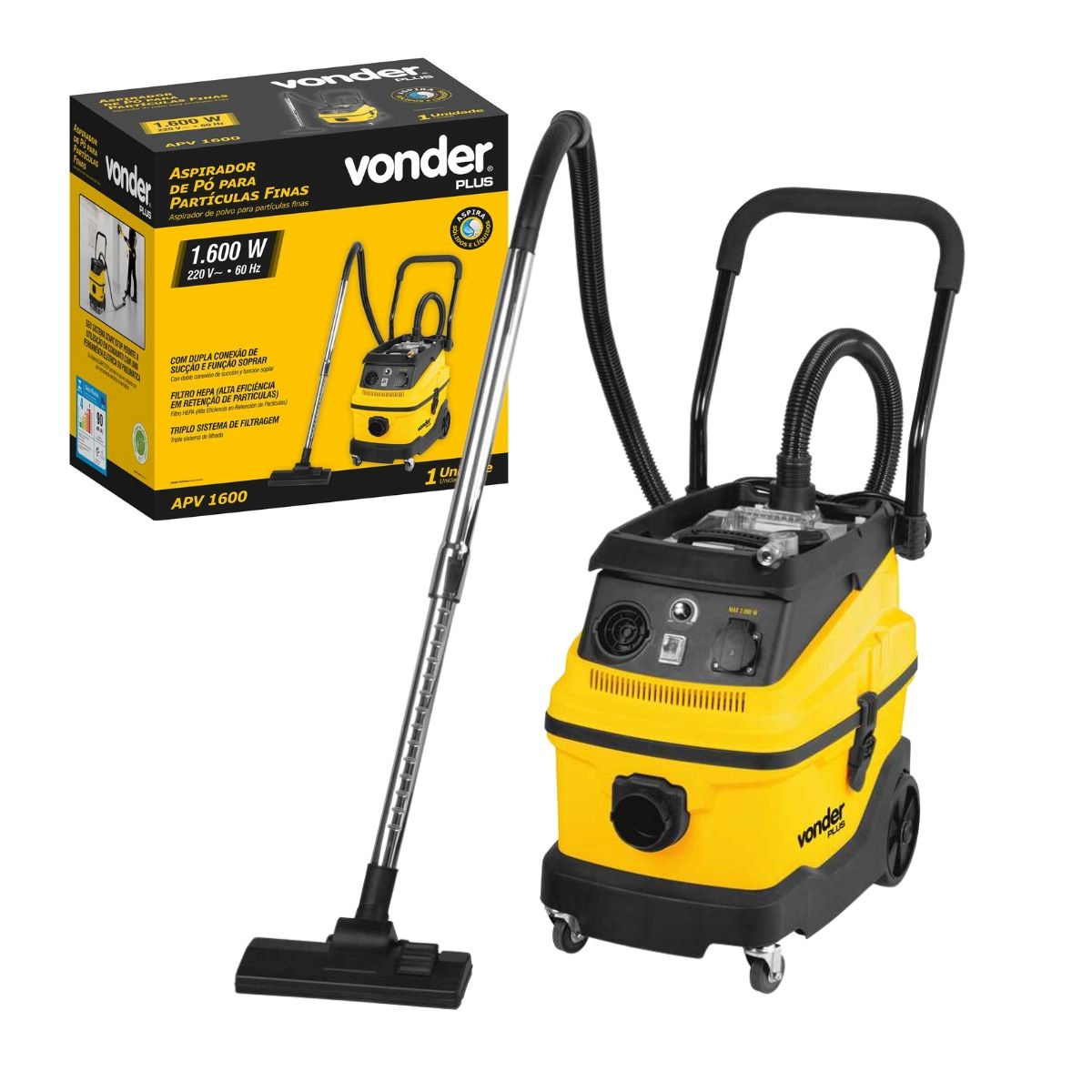 Aspirador de Pó para partículas finas 30L 1600W APV1600 Aspirador de Pó para partículas finas 30L 1600W APV1600