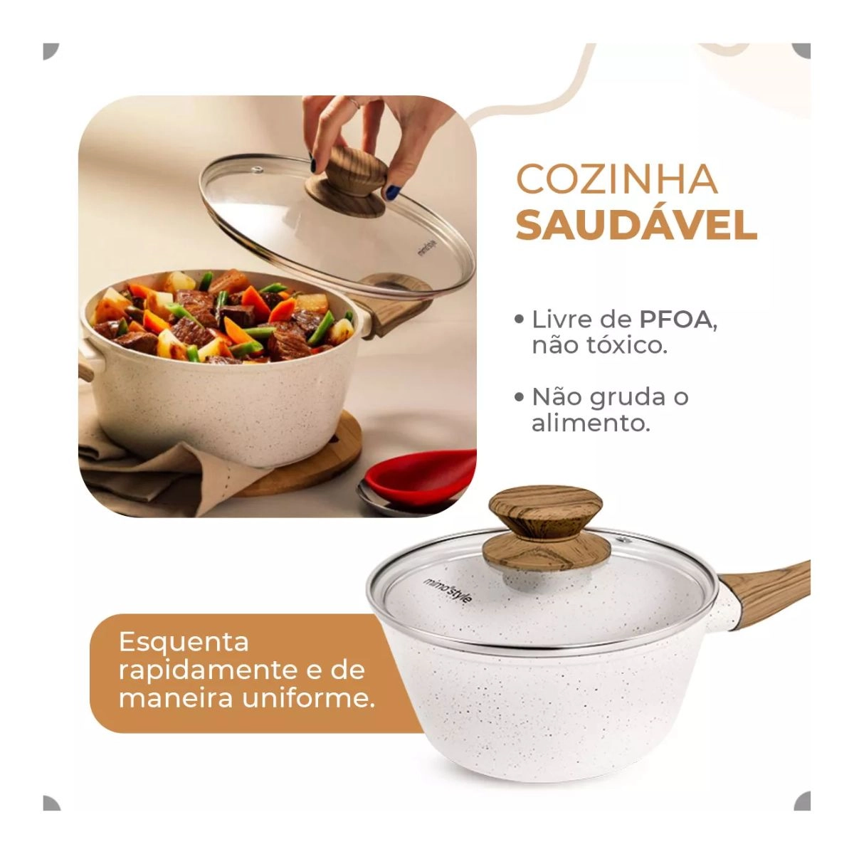 Jogo De Panelas Antiaderente Cerâmica Mimo Style Jogo De Panelas Antiaderente Cerâmica Mimo Style