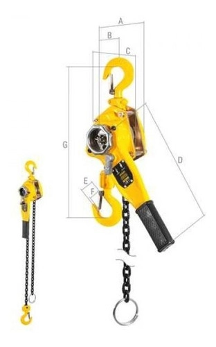 Talha com alavanca 1,5 tonelada 1,5 tf elevação 3,0m TA315 VONDER