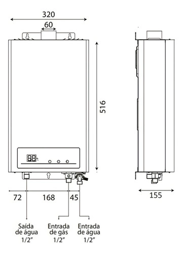 Aquecedor de Água a Gás KO 16WH HOME Branco Glp Komeco Aquecedor de Água a Gás KO 16WH HOME Branco Glp Komeco