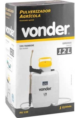 Pulverizador costal agrícola 12 litros tipo trombone PU120 VONDER Pulverizador costal agrícola 12 litros tipo trombone PU120 VONDER