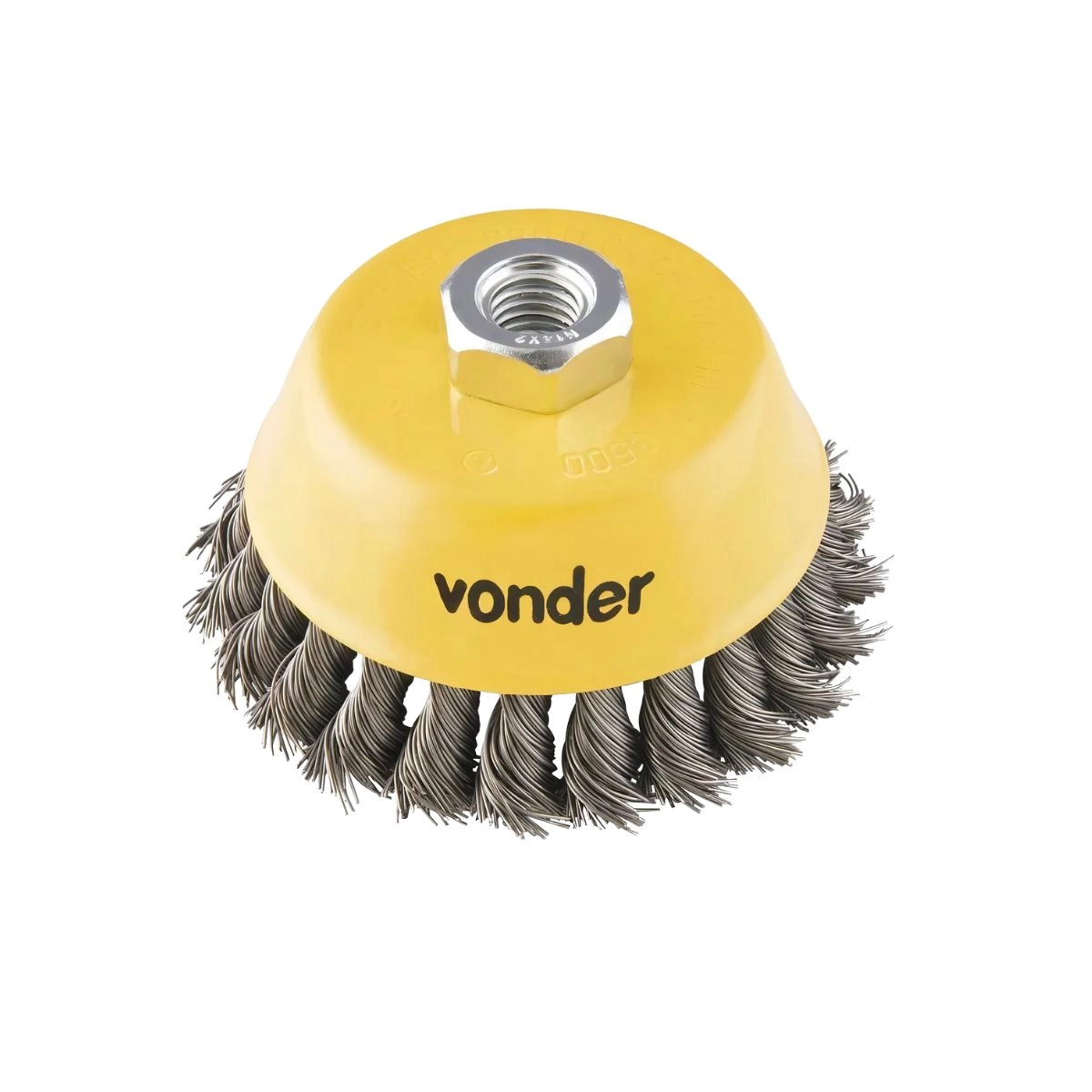 Escova tipo copo 3 torcida em aço carbono industrial VONDER 