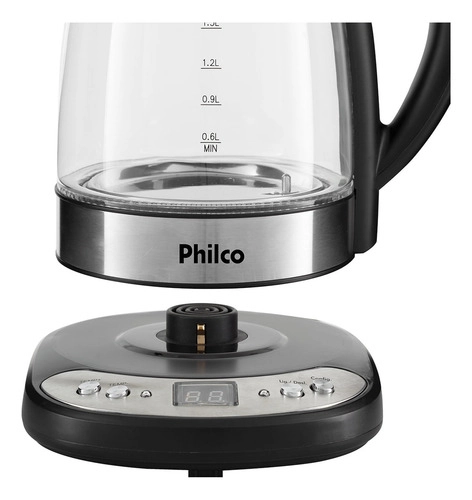 Chaleira Elétrica Digital Glass PCHD 1,7L 220v Philco