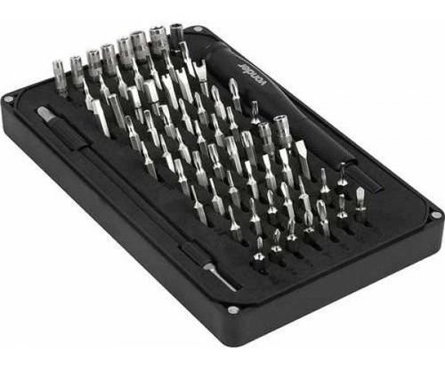 Jogo de bits/ponteiras de precisão com 66 peças encaixe sextavado de 4mm VONDER