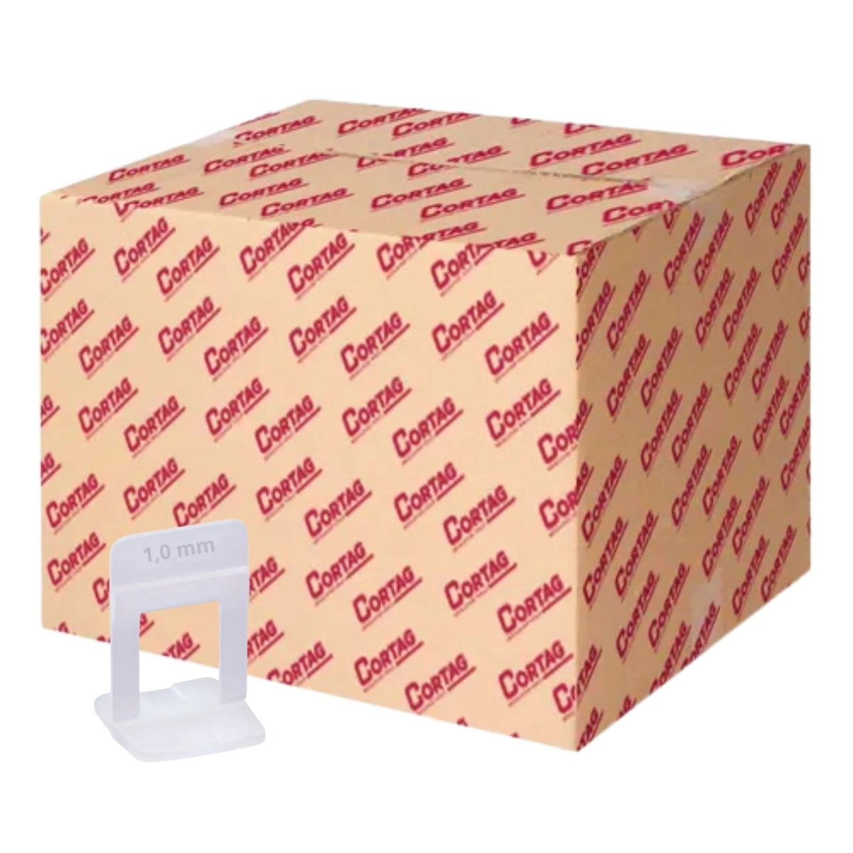 1000 Espaçador Nivelador Slim 1,0mm + 200 Cunhas Slim Cortag