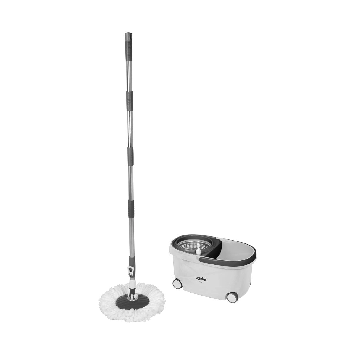 Rodo MOP giratório com cesto em aço inox VONDER