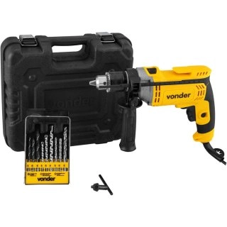 Furadeira Impacto 1/2 Vonder FIV709 Com 9 Brocas Furadeira Impacto 1/2 Vonder FIV709 Com 9 Brocas