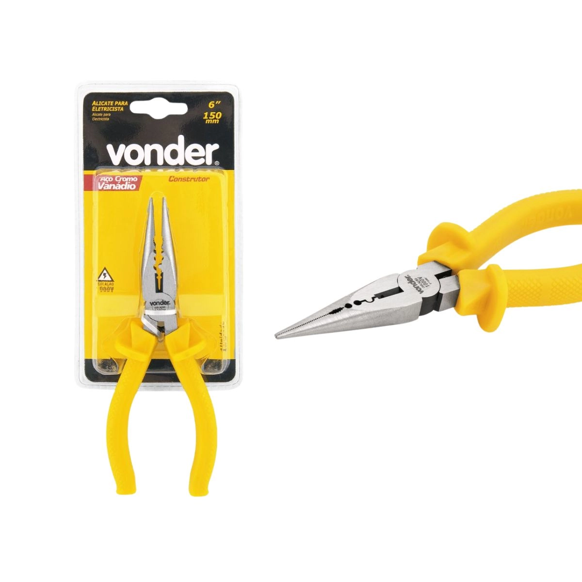 Kit 6 Alicates Manuais com isolação até 1000V VONDER