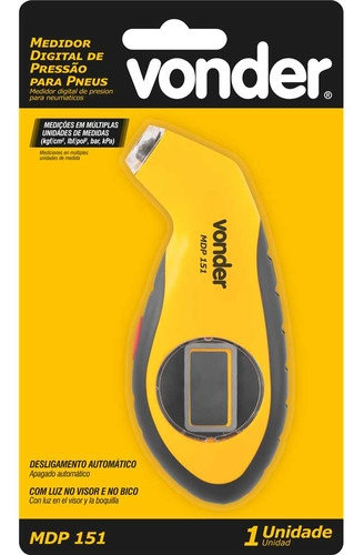 Medidor digital de pressão para pneus MDP151 VONDER Medidor digital de pressão para pneus MDP151 VONDER
