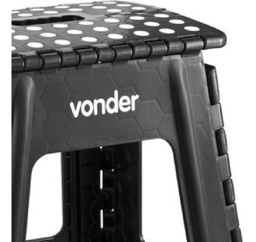 Banqueta plástica dobrável preta altura 450 mm VONDER Banqueta plástica dobrável preta altura 450 mm VONDER