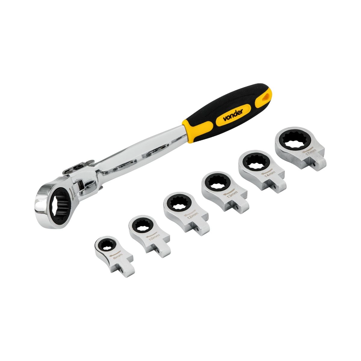 Jogo chave intercambiável estrela catracas 8mm/19mm VONDER 