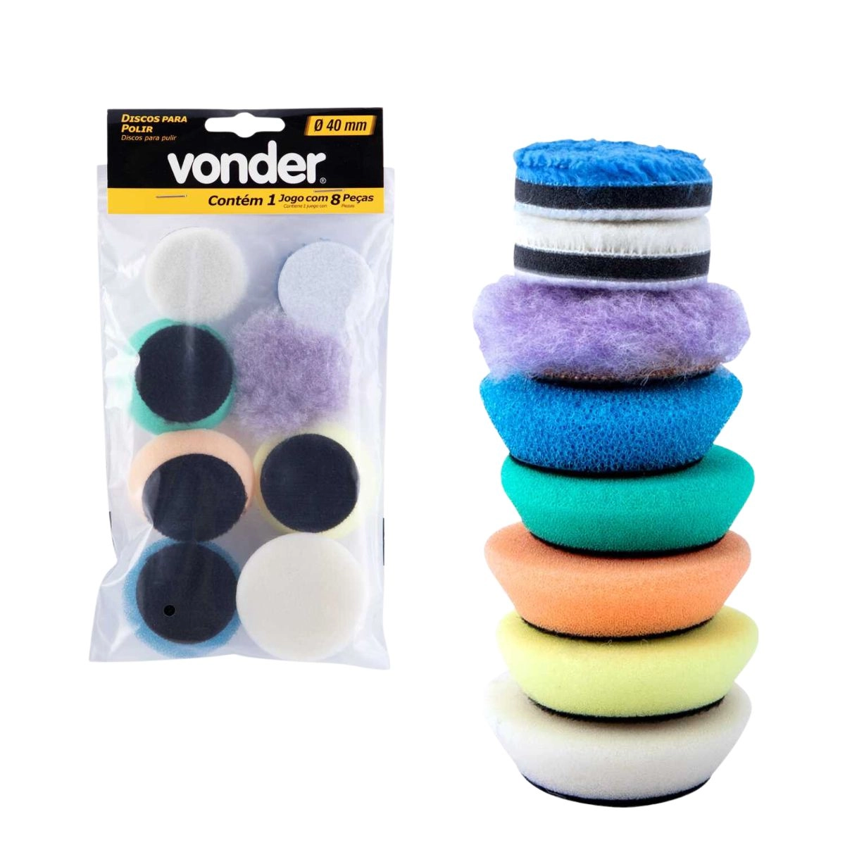 Jogo de discos para polir com 8pçs para PMV120 VONDER