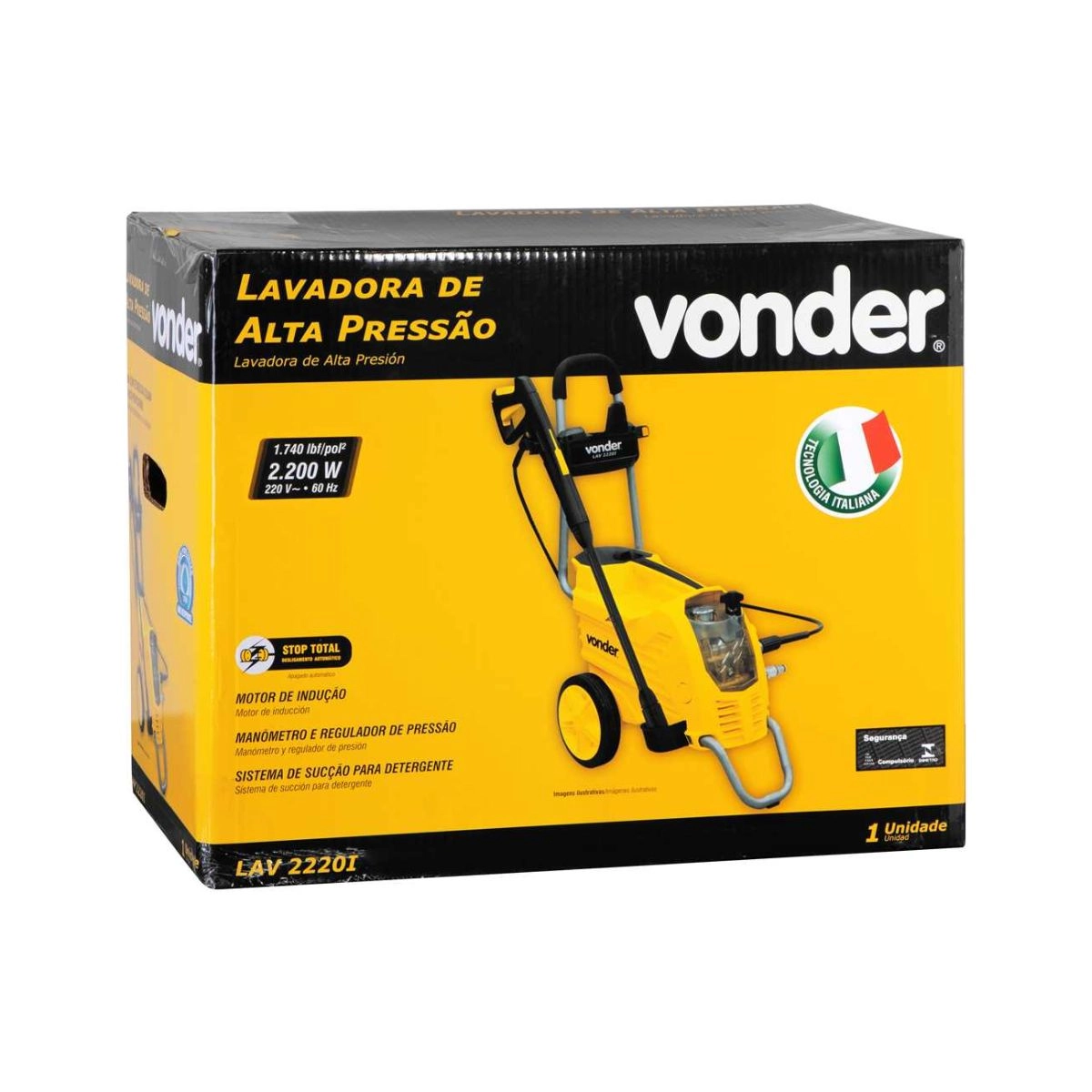 Lavadora de alta pressão LAV2220I220V+ Snowfoam 750ml VONDER Lavadora de alta pressão LAV2220I220V+ Snowfoam 750ml VONDER