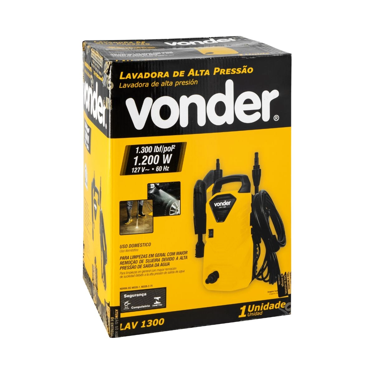 Lavadora de alta pressão LAV1300 110V+ Snowfoam 750ml VONDER