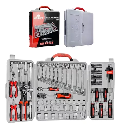 Jogo de Ferramentas 110 pçs Worker