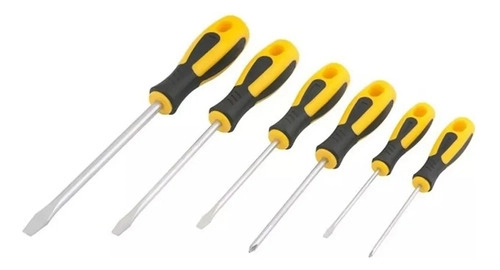 Jogo de chaves de fenda phillips com 6 peças VONDER PLUS Jogo de chaves de fenda phillips com 6 peças VONDER PLUS