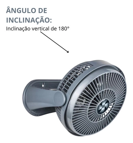 Ventilador Circulador de Ar 25CM CINZA/PRATA Ventimais