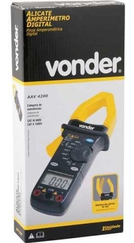 Alicate amperímetro digital AAV4200 VONDER Alicate amperímetro digital AAV4200 VONDER