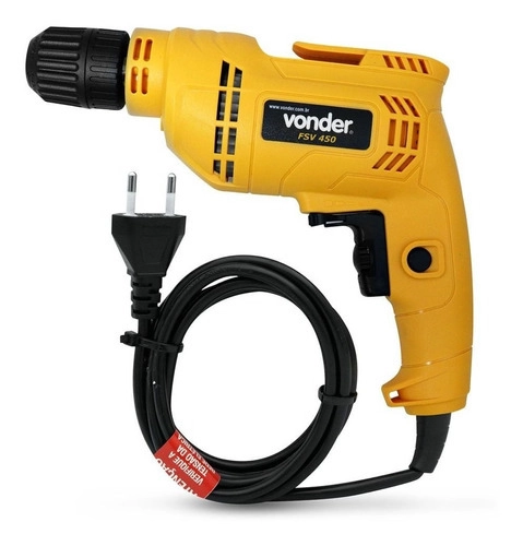 Furadeira sem impacto 3/8" 450W FSV450 110V VONDER Furadeira sem impacto 3/8" 450W FSV450 110V VONDER
