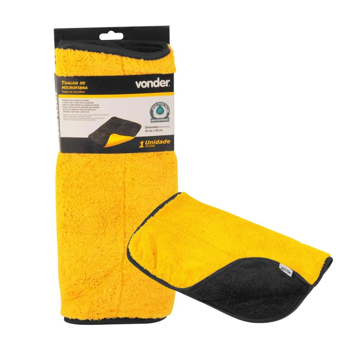 Toalha de microfibra dupla face 45 x 38 420 g/m² VONDER