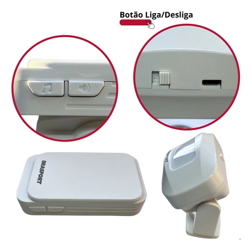Anunciador De Presença Com Sensor Brasfort Anunciador De Presença Com Sensor Brasfort