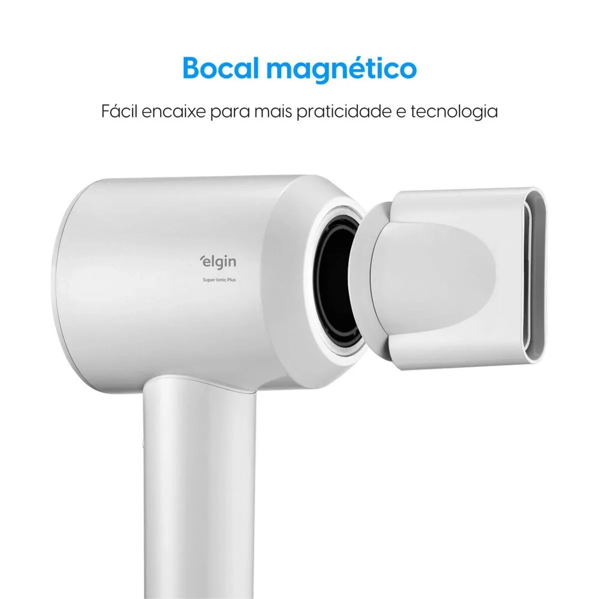Secador de Cabelo Super Ionic Branco ELGIN