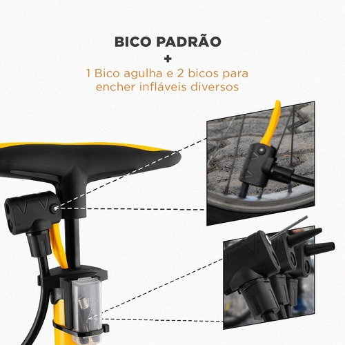 Bomba de ar para encher pneus com alavanca VONDER Bomba de ar para encher pneus com alavanca VONDER