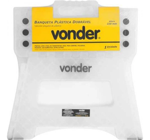 Banqueta plástica dobrável altura 220mm VONDER 