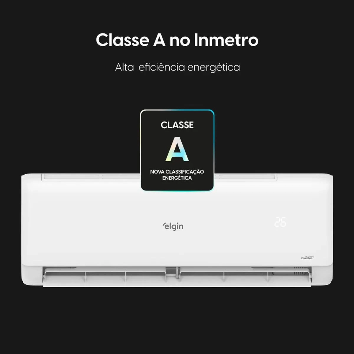 Ar Condicionado Split High Wall Eco Inverter II 9000 BTUs Quente e Frio WiFI ELGIN 220V Ar Condicionado Split High Wall Eco Inverter II 9000 BTUs Quente e Frio WiFI ELGIN 220V