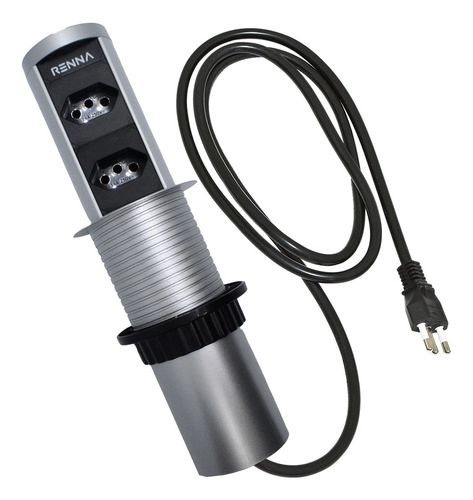 Torre com 2 Tomadas Automática p/ Bancada Renna Torre com 2 Tomadas Automática p/ Bancada Renna