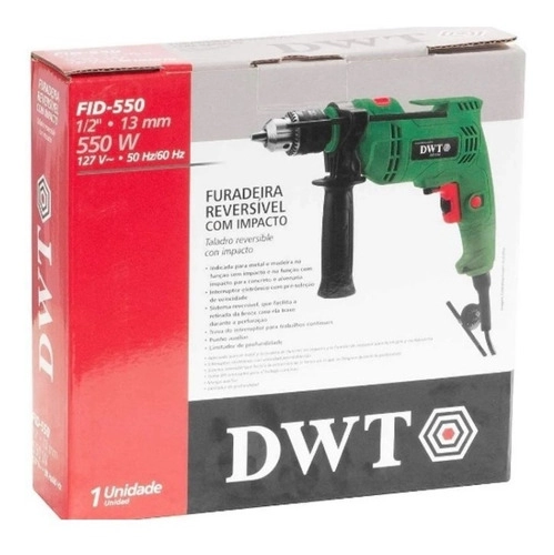 Furadeira com impacto 1/2" 550W FID550N DWT Furadeira com impacto 1/2" 550W FID550N DWT
