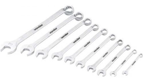 Jogo de chaves combinadas 6 mm a 22 mm aço cromo vanádio 10 peças VONDER