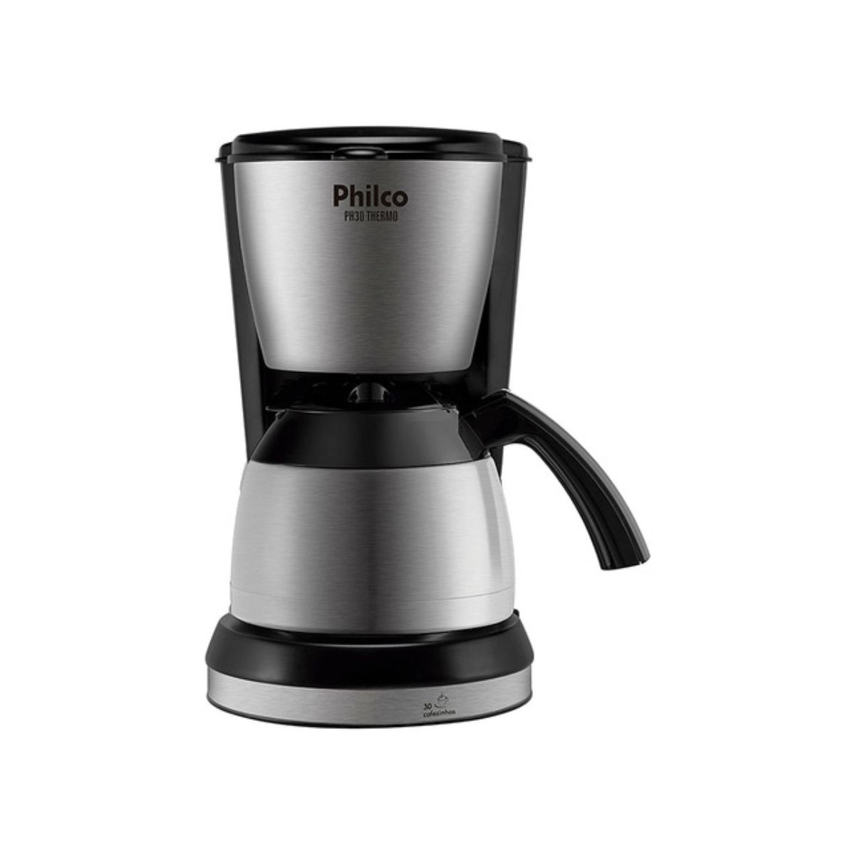 Cafeteira Thermo PH30 Preto com Prata 110V Philco Cafeteira Thermo PH30 Preto com Prata 110V Philco