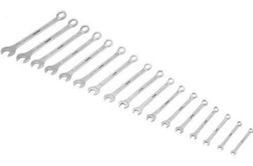 Jogo de chaves combinadas 6mm a 22mm 17peças com suporte VONDER