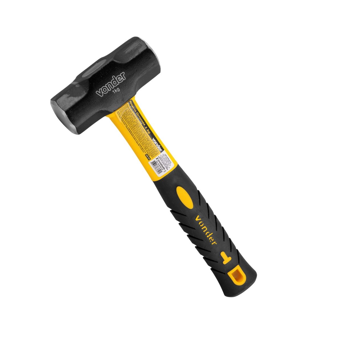 Marreta oitavada 1kg com cabo de fibra VONDER 