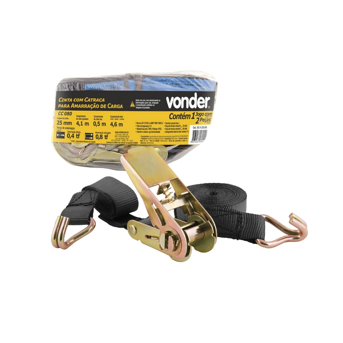 Cinta com catraca para amarração de carga CC080 VONDER Cinta com catraca para amarração de carga CC080 VONDER