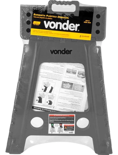 Banqueta plástica dobrável altura 450 mm VONDER Banqueta plástica dobrável altura 450 mm VONDER