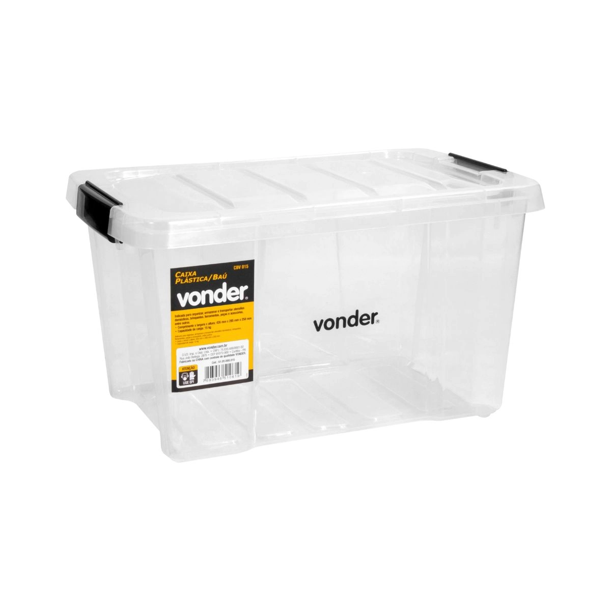 Caixa plástica/baú transparente CBV 015 VONDER  Caixa plástica/baú transparente CBV 015 VONDER