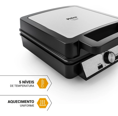 Waffle Maker 5 Temperaturas 4 Waffles PWM04A Philco Waffle Maker 5 Temperaturas 4 Waffles PWM04A Philco