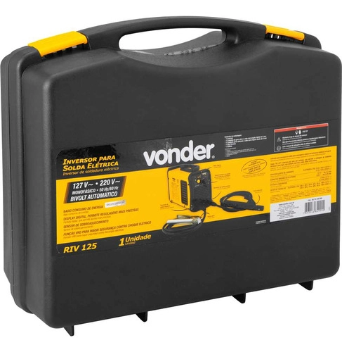 Maquina Inversora Solda RIV125 Bivolt + 2 Esquadros VONDER