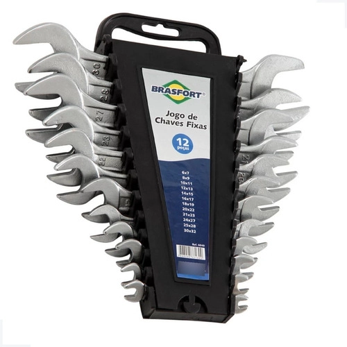 CHAVE FIXA 6 A 32MM C/12PCS BRASFORT