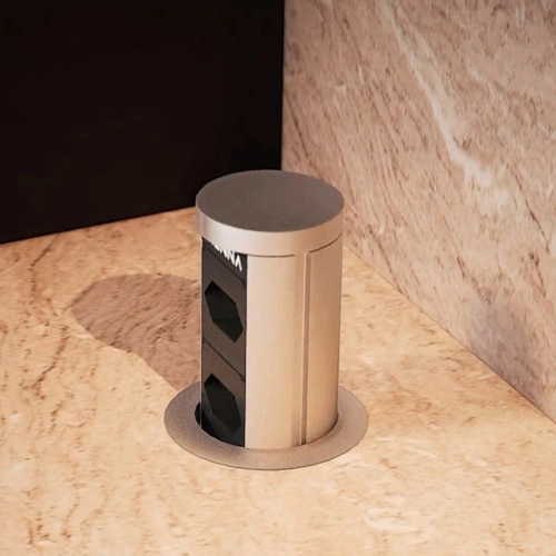 Torre com 2 Tomadas Automática p/ Bancada Renna Torre com 2 Tomadas Automática p/ Bancada Renna