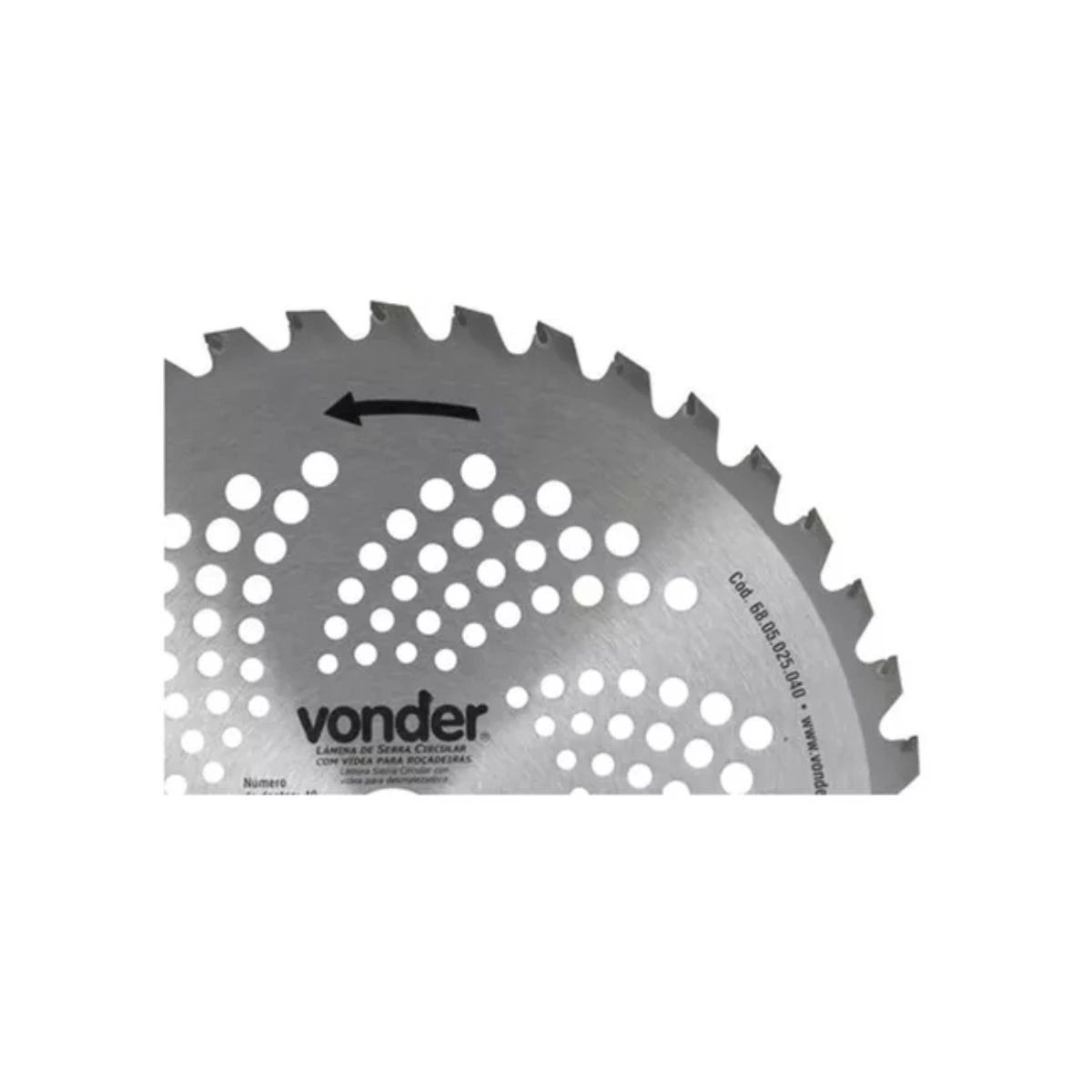 Lâmina circular com vídea 255mmx25,4mm 62 dentes VONDER Lâmina circular com vídea 255mmx25,4mm 62 dentes VONDER