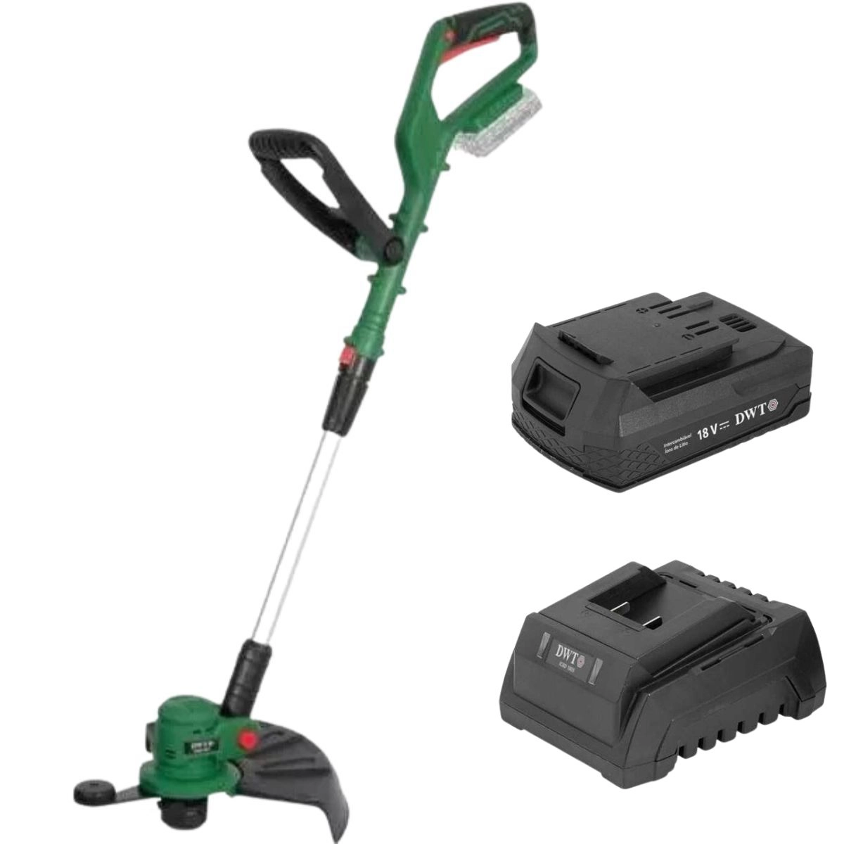 Kit Dwt - Aparador de grama IAGD1801 DWT + 01 Bateria 2Ah IBD1802 + 01 Carregador ICBD1805