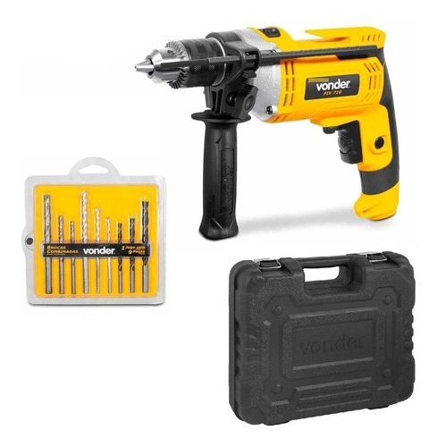 Furadeira Impacto 1/2 Vonder FIV709 Com 9 Brocas Furadeira Impacto 1/2 Vonder FIV709 Com 9 Brocas