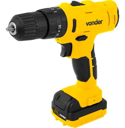 Parafusadeira/furadeira com impacto a bateria 12V fonte bivolt automática PFV120I VONDER Parafusadeira/furadeira com impacto a bateria 12V fonte bivolt automática PFV120I VONDER