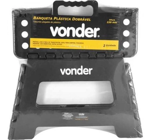 Banqueta plástica dobrável altura 220mm VONDER 