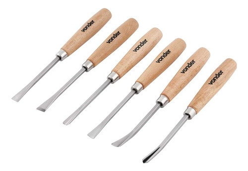 Jogo de formões para escultura com 6 peças VONDER