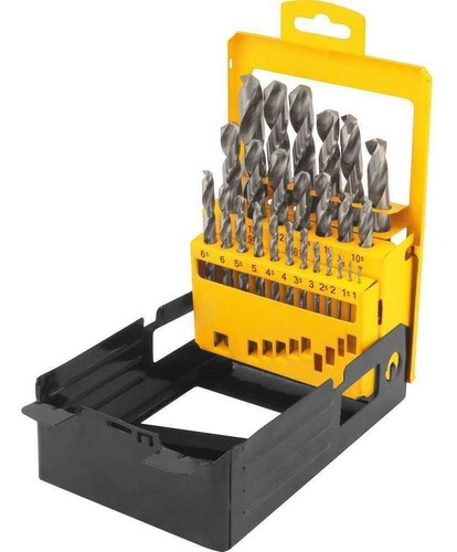 Jogo de brocas de aço rápido DIN338 com 25 peças VONDER Jogo de brocas de aço rápido DIN338 com 25 peças VONDER